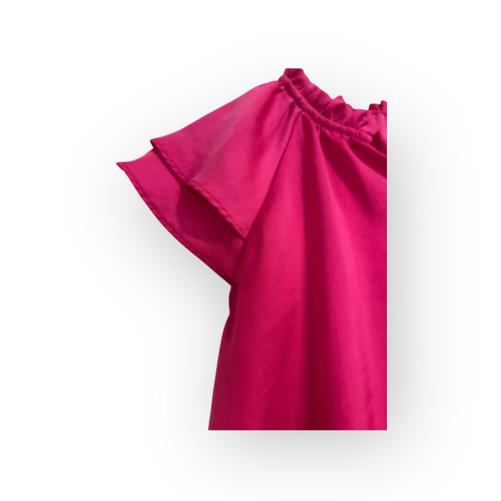 EUC Banana Republic Magenta Blouse Women’s Size XS - Picture 3 of 6